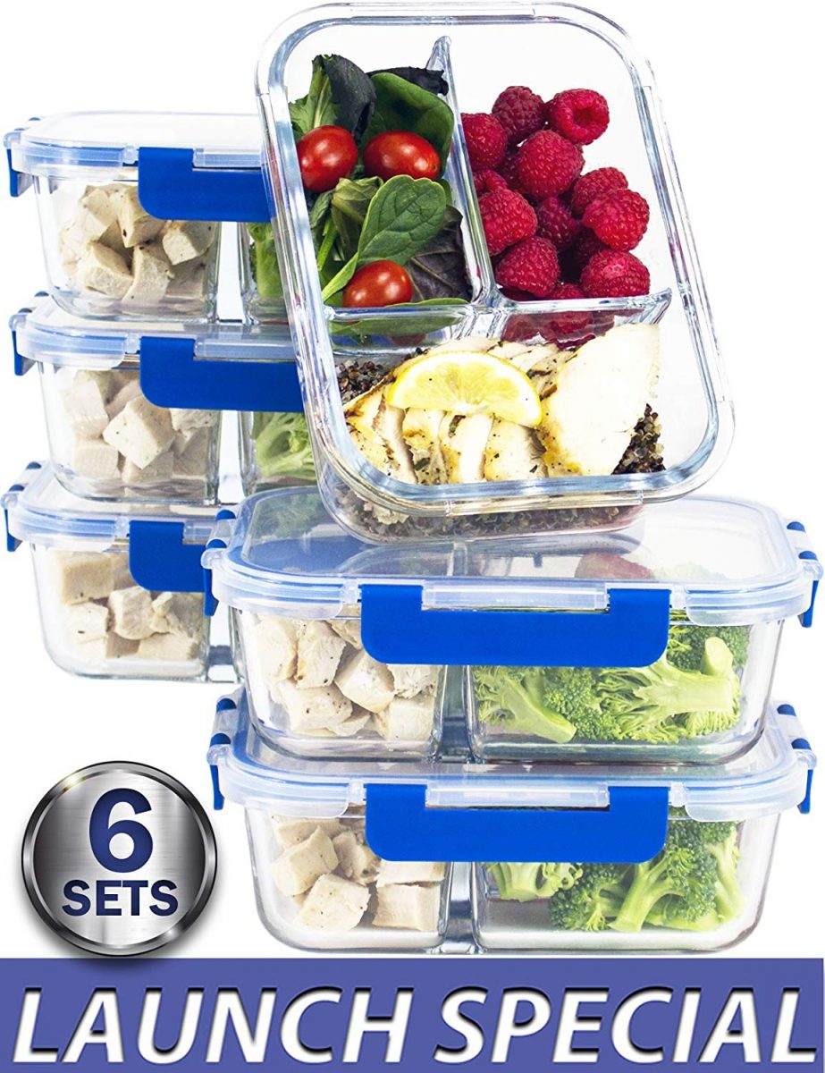 glass containers food storage meal prep