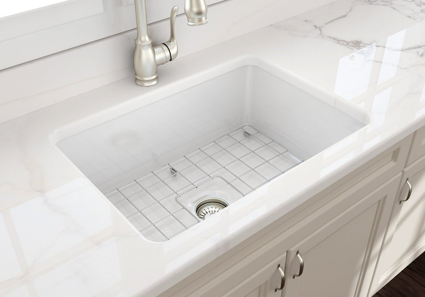 SOTTO 27 Undermount Fireclay 27" Single Bowl Kitchen Sink