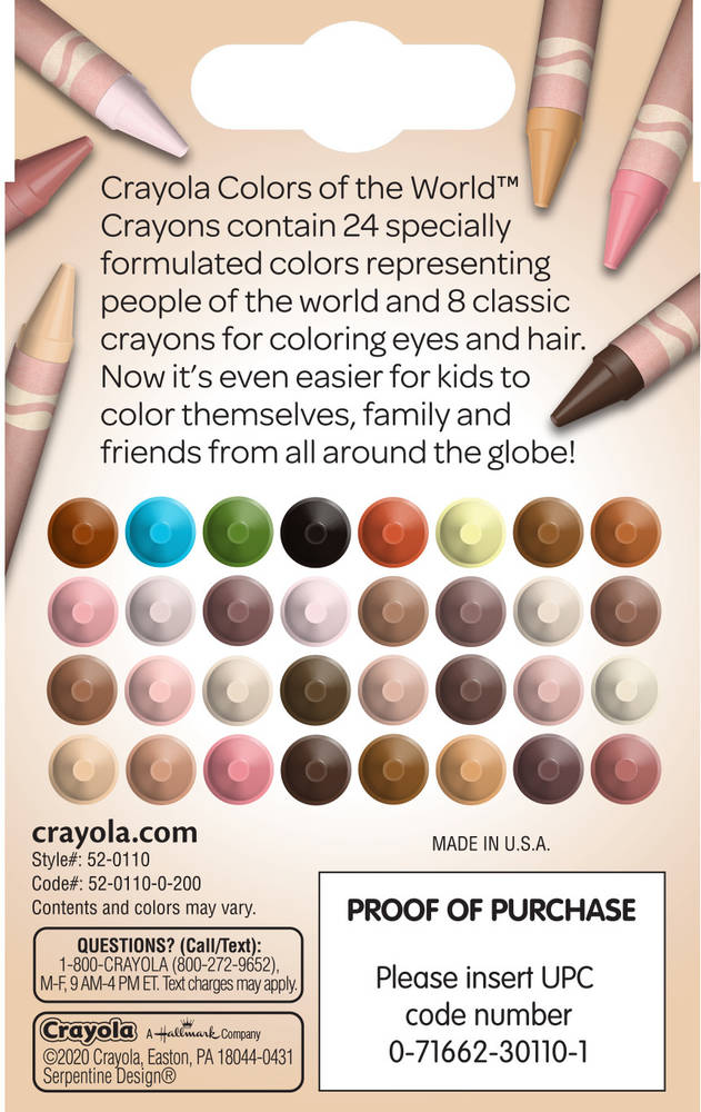 crayola colors of the world crayons set box
