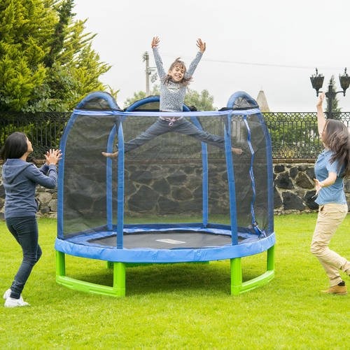 Bounce Pro 7-Foot My First Trampoline Hexagon (Ages 3-10) for Kids in post