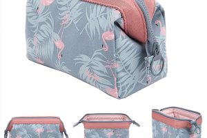 flamingo makeup bag