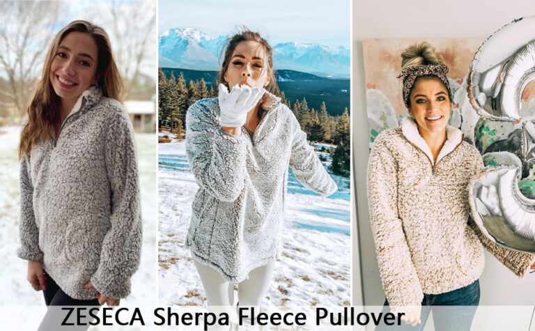 women's fleece sherpa pullover sale deal