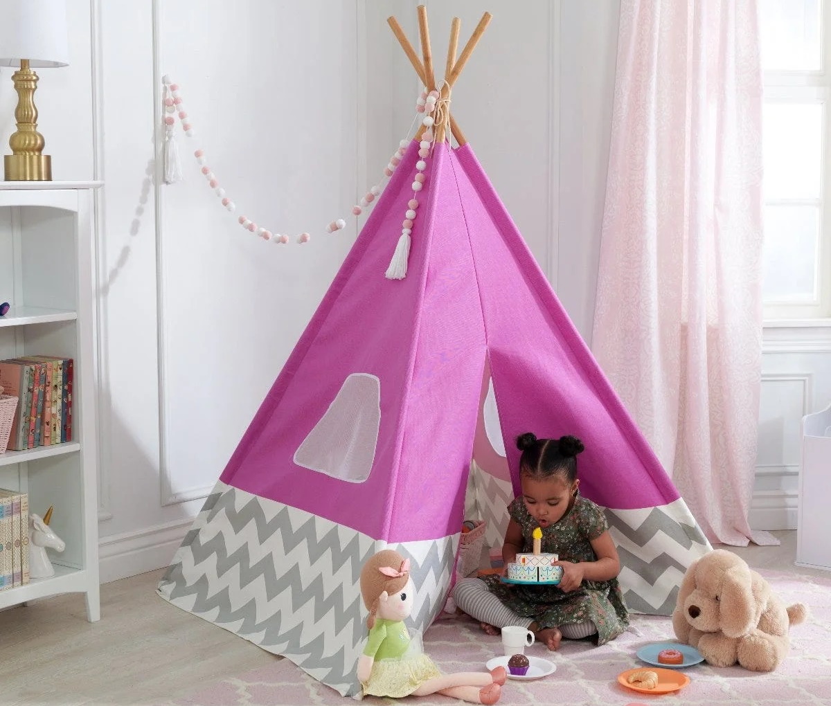 Fabric Pop-Up Triangular Play Tent kidkraft wayfair feature