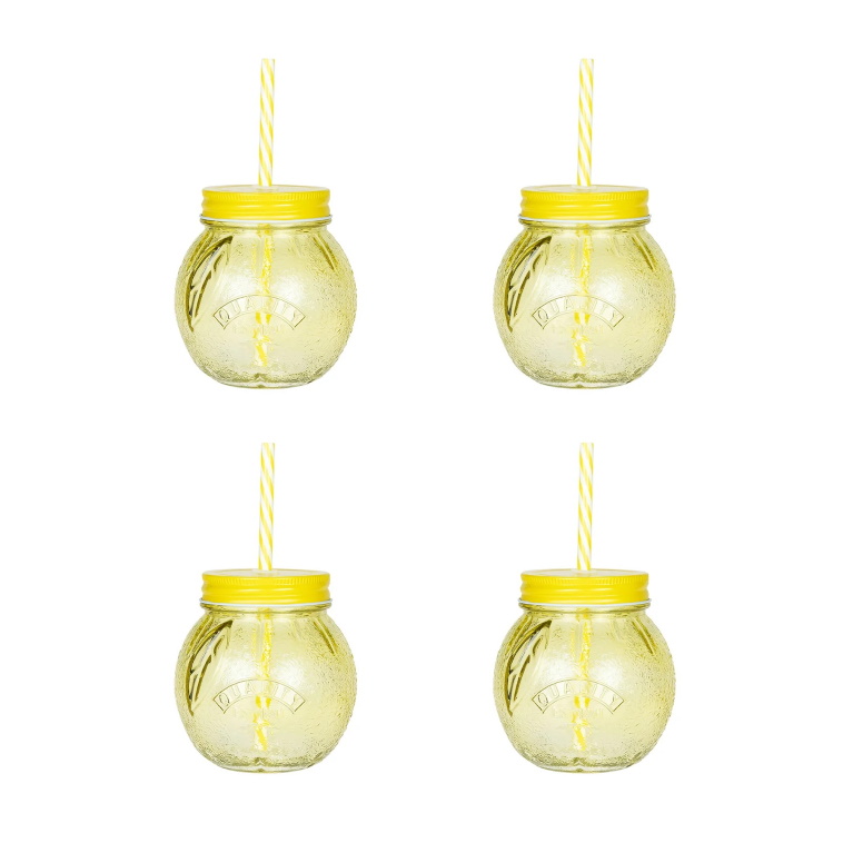Ollegard Lemon 14 oz. Glass Mason Jar (Set of 4)