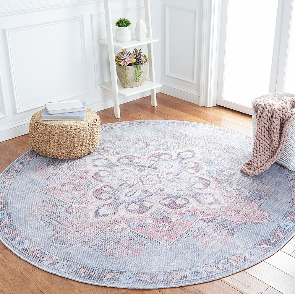 Zulily Ivory & Blue Avani Serapi Washable Rug