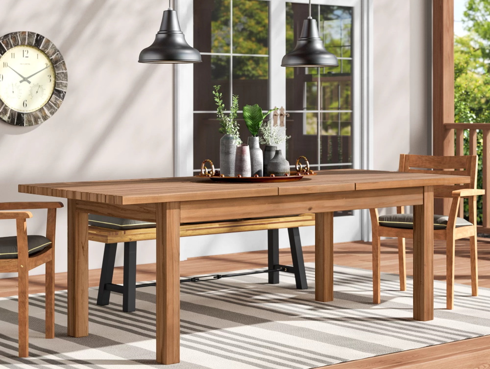 Solid Wood 8 - Person Dining Table feature