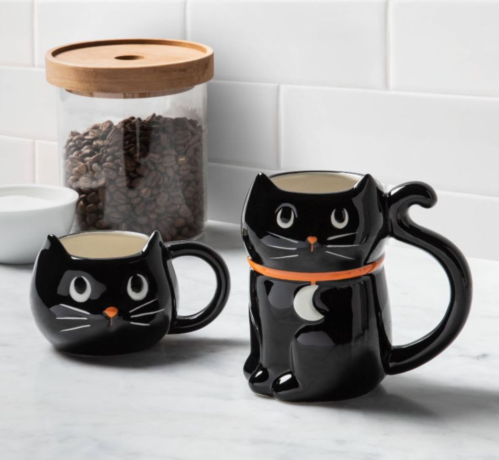 2pk Stoneware Figural Cat and Mini Cat Mugs - Hyde & EEK! Boutique™
