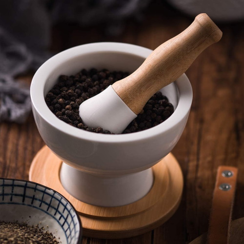 Porcelain Mortar and Pestle – Pill Crusher feature