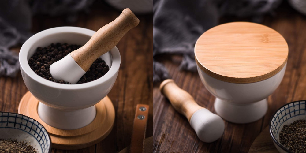 Porcelain Mortar and Pestle – Pill Crusher feature