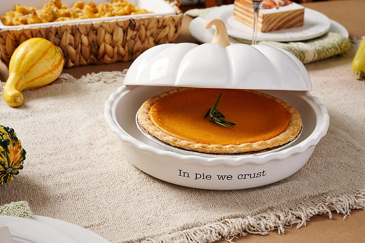 Pumpkin Pie Dish Set with Lid 2